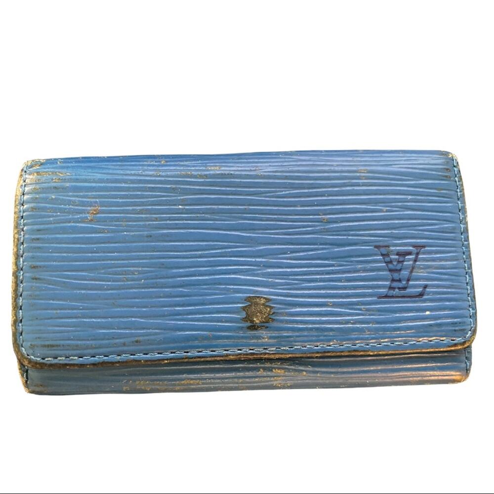 Louis Vuitton Blue Epi Leather Key Holder